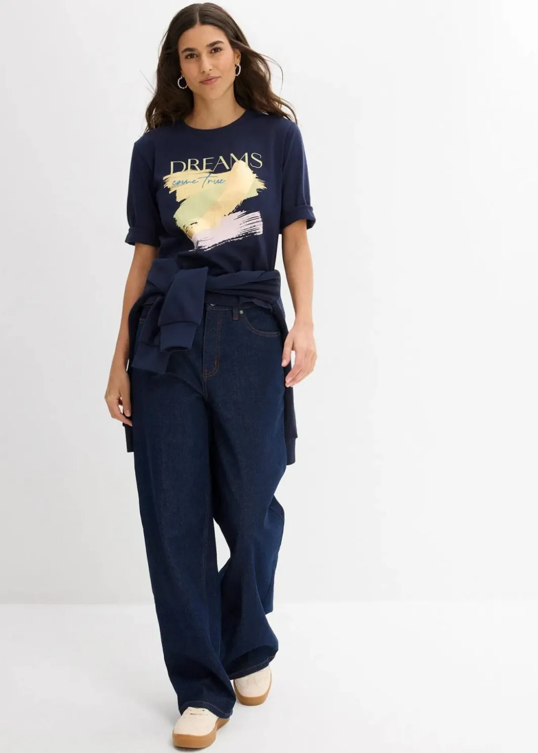 Damen bonprix Nachhaltigere Materialien|Shirts & Tops|T-Shirt aus reiner Bio-Baumwolle