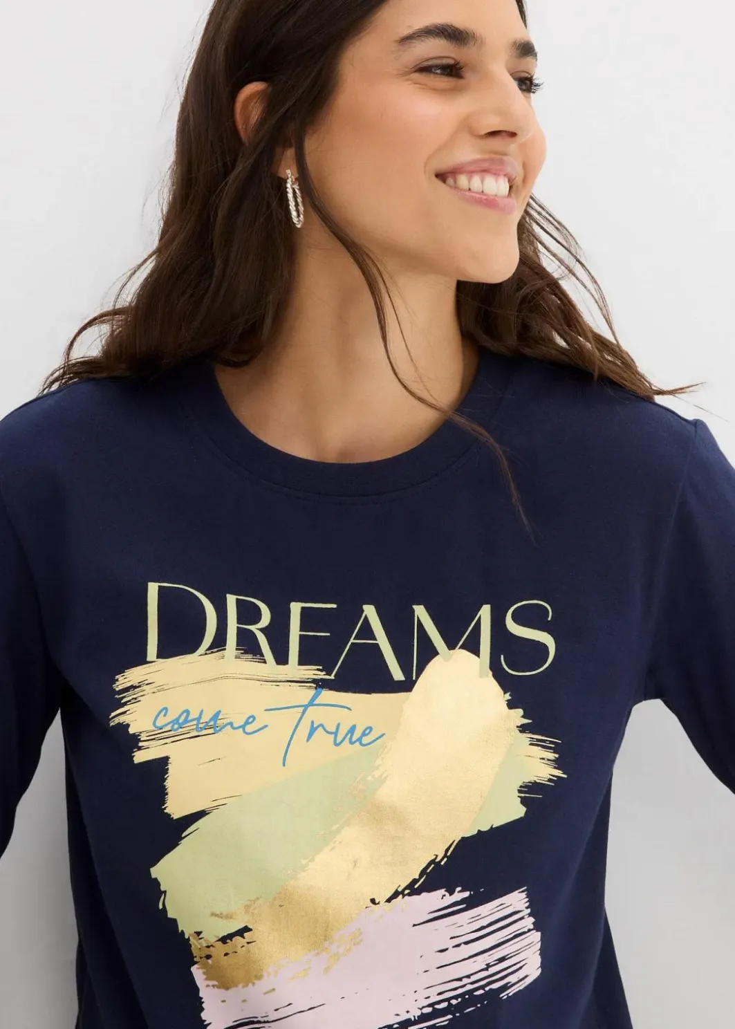 Damen bonprix Nachhaltigere Materialien|Shirts & Tops|T-Shirt aus reiner Bio-Baumwolle