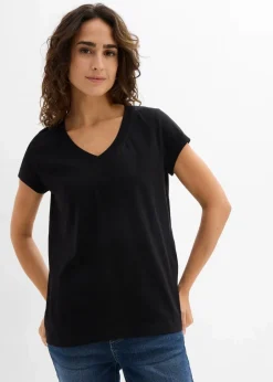 Damen bonprix Bekleidung·Röcke|Nachhaltigere Materialien|T-Shirt aus reiner Bio-Baumwolle (2er Pack)