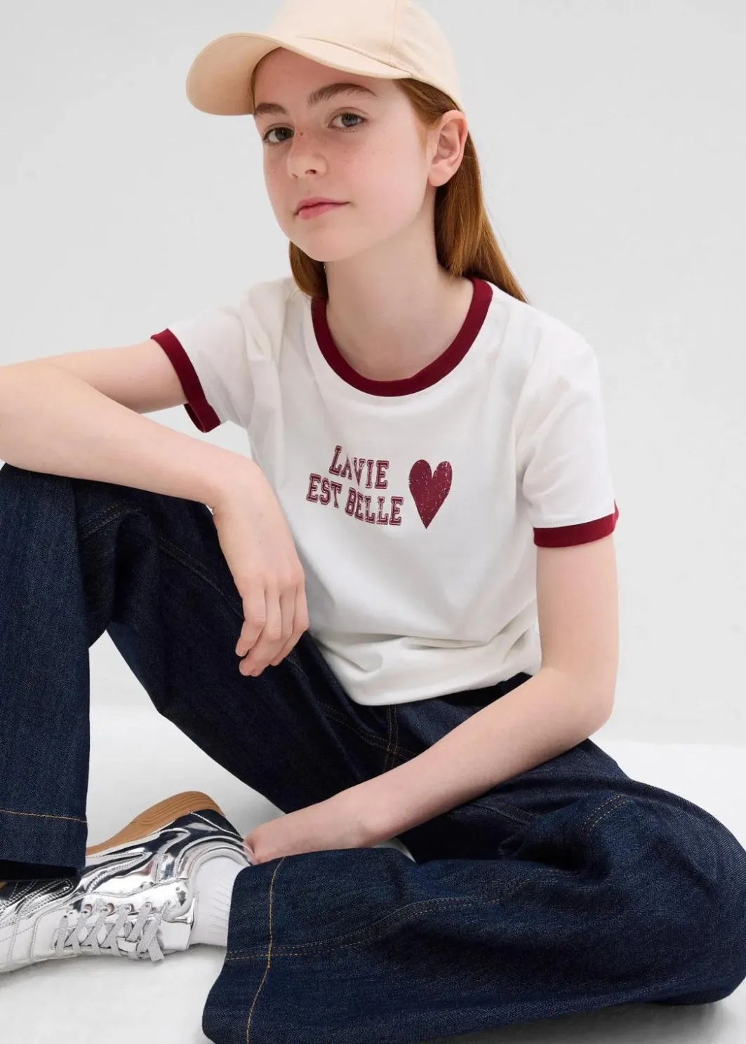 New T-Shirt aus reiner Bio-Baumwolle Kinder Mädchen 9-16 Jahre·Shirts & Blusen|Mädchen 2-8 Jahre·Nachhaltigere Materialien