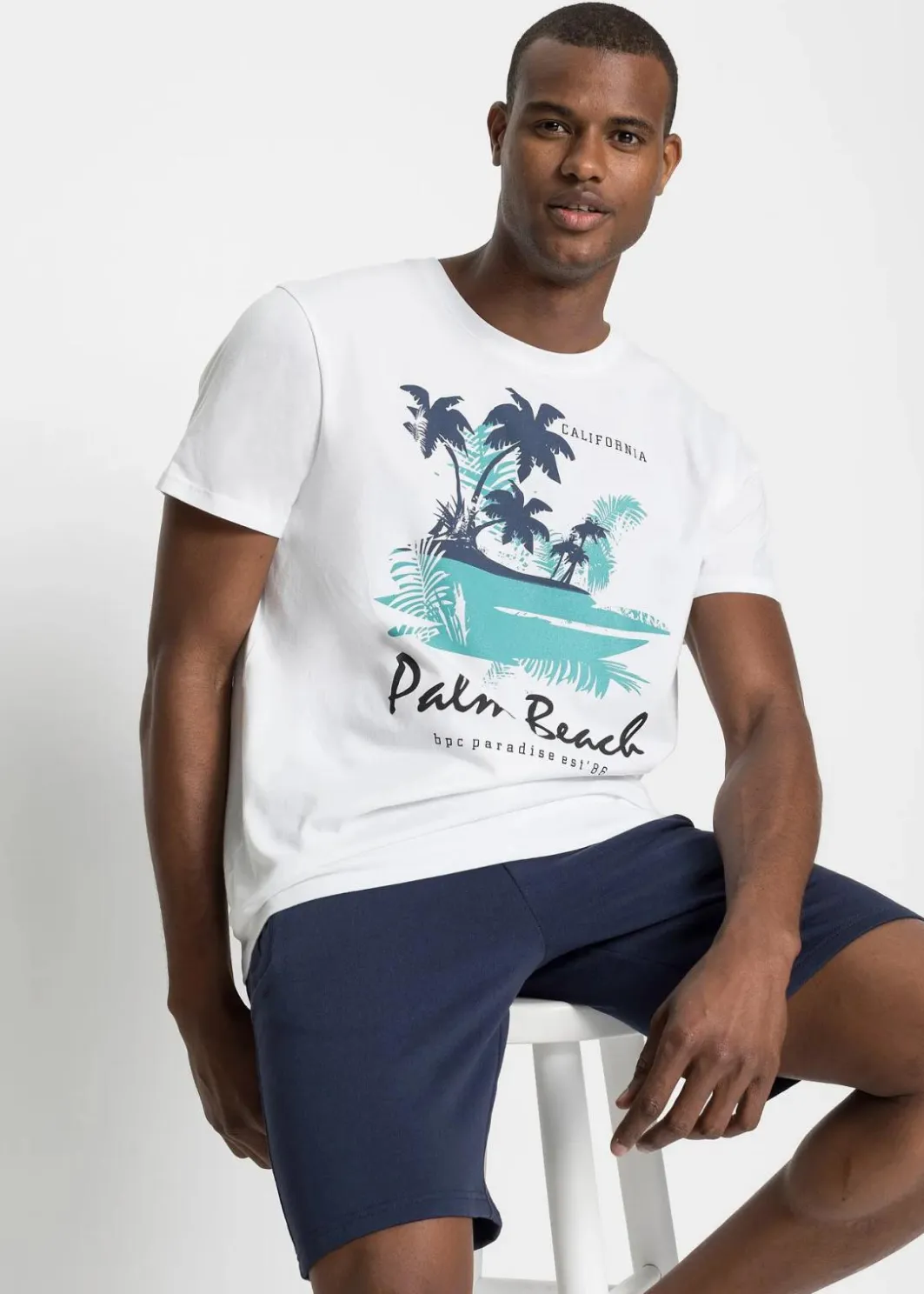 Herren bonprix Große Größen|Strandmode|T-Shirt aus reiner Bio-Baumwolle