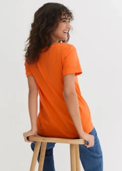 Outlet T-Shirt aus reiner Bio-Baumwolle Damen Shirts & Tops|Nachhaltigere Materialien