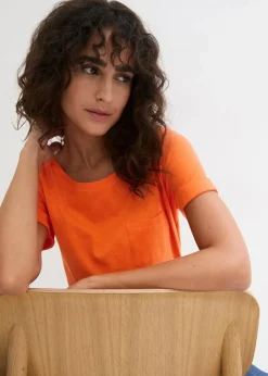 Outlet T-Shirt aus reiner Bio-Baumwolle Damen Shirts & Tops|Nachhaltigere Materialien
