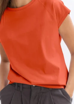 Discount T-Shirt aus reiner Bio-Baumwolle Damen Nachhaltigere Materialien|Shirts & Tops