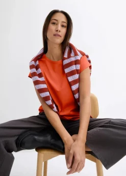Discount T-Shirt aus reiner Bio-Baumwolle Damen Nachhaltigere Materialien|Shirts & Tops