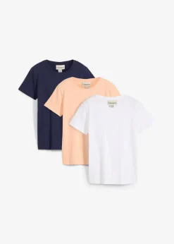 Kinder bonprix Mädchen 9-16 Jahre·Mehrfachpacks|Mädchen 9-16 Jahre·Shirts & Blusen|T-Shirt aus reiner Bio-Baumwolle (3er Pack)