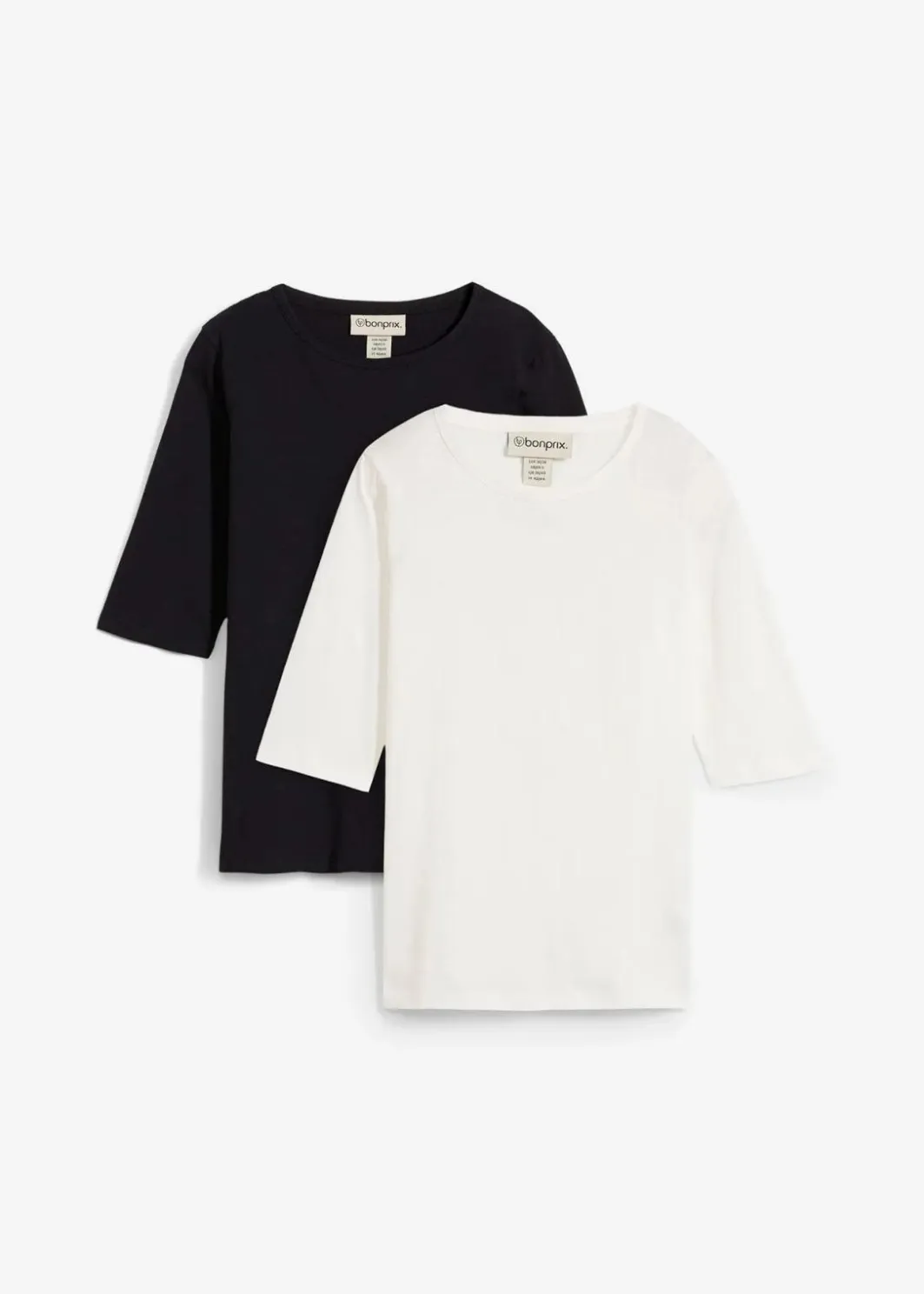 Damen bonprix Nachhaltigere Materialien|Shirts & Tops|T-Shirt aus reiner Bio-Baumwolle, (2er Pack)
