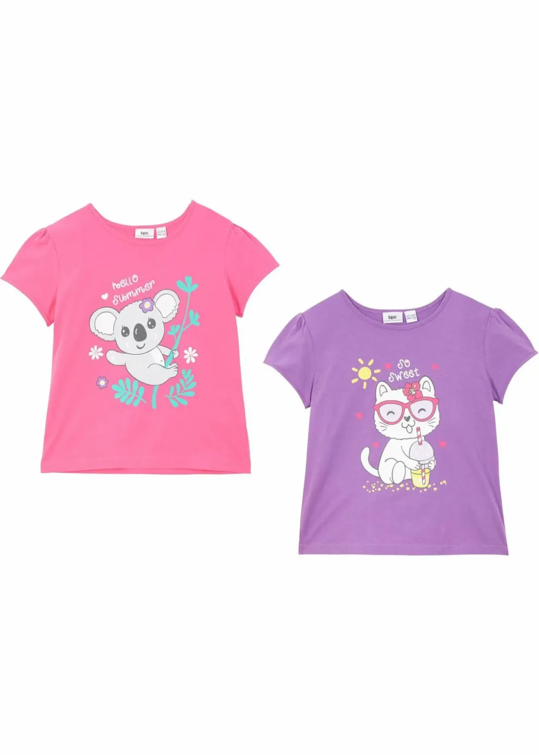 New T-Shirt aus reiner Bio-Baumwolle (2er Pack) Kinder Mädchen 2-8 Jahre·Nachhaltigere Materialien|Mädchen 9-16 Jahre·Nachhaltigere Materialien