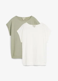 T-Shirt aus reiner Bio-Baumwolle (2er Pack) Damen Bekleidung·Röcke|Basics