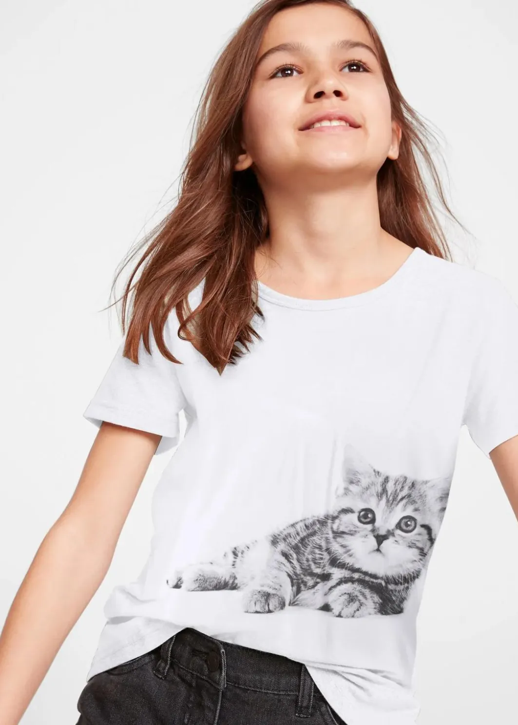 Kinder bonprix Mädchen 2-8 Jahre·Nachhaltigere Materialien|Mädchen 9-16 Jahre·Nachhaltigere Materialien|T-Shirt aus reiner Bio-Baumwolle