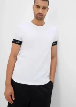 Outlet T-Shirt aus reiner Bio-Baumwolle, Slim Fit Herren Große Größen|Sportbekleidung