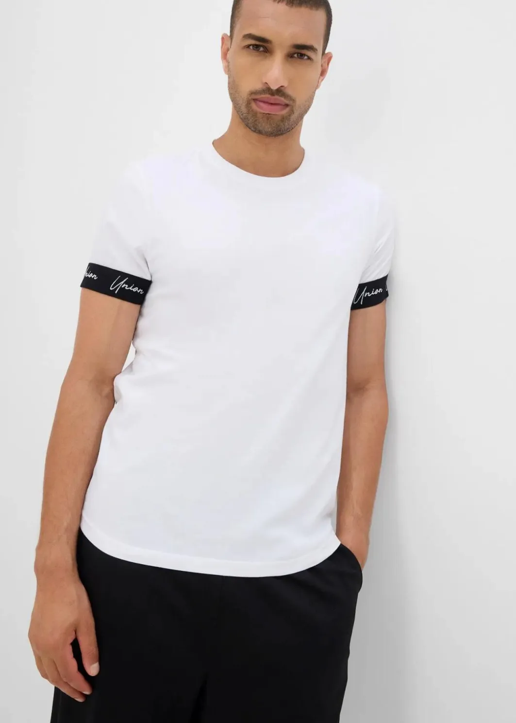 Outlet T-Shirt aus reiner Bio-Baumwolle, Slim Fit Herren Große Größen|Sportbekleidung
