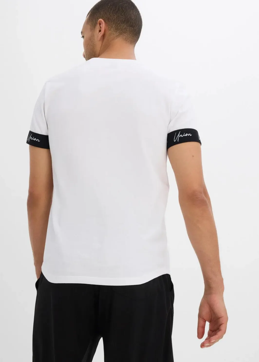 Outlet T-Shirt aus reiner Bio-Baumwolle, Slim Fit Herren Große Größen|Sportbekleidung