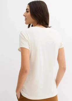 Damen bonprix Nachhaltigere Materialien|Shirts & Tops|T-Shirt aus reiner Bio-Baumwolle (2er Pack)
