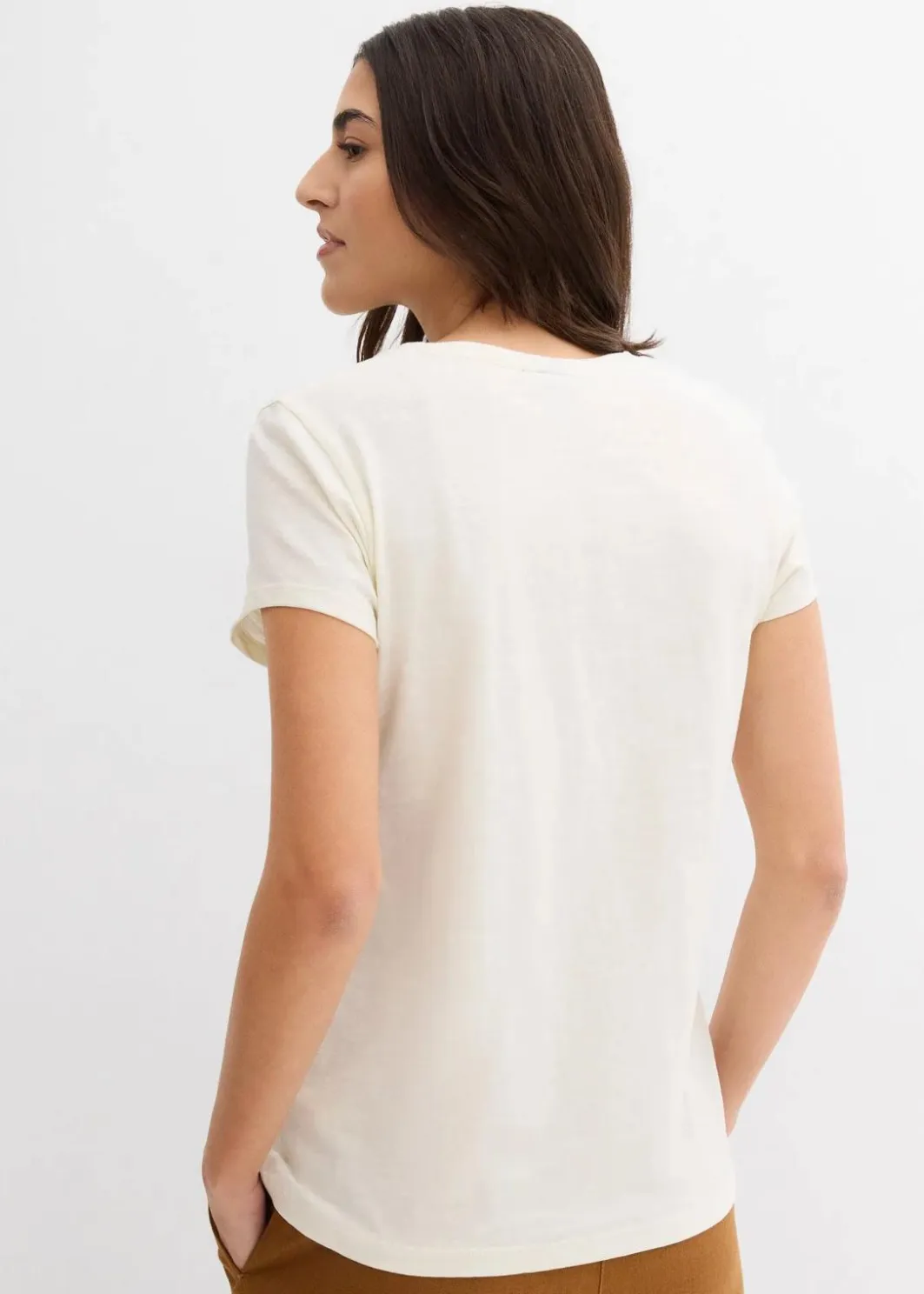Damen bonprix Nachhaltigere Materialien|Shirts & Tops|T-Shirt aus reiner Bio-Baumwolle (2er Pack)
