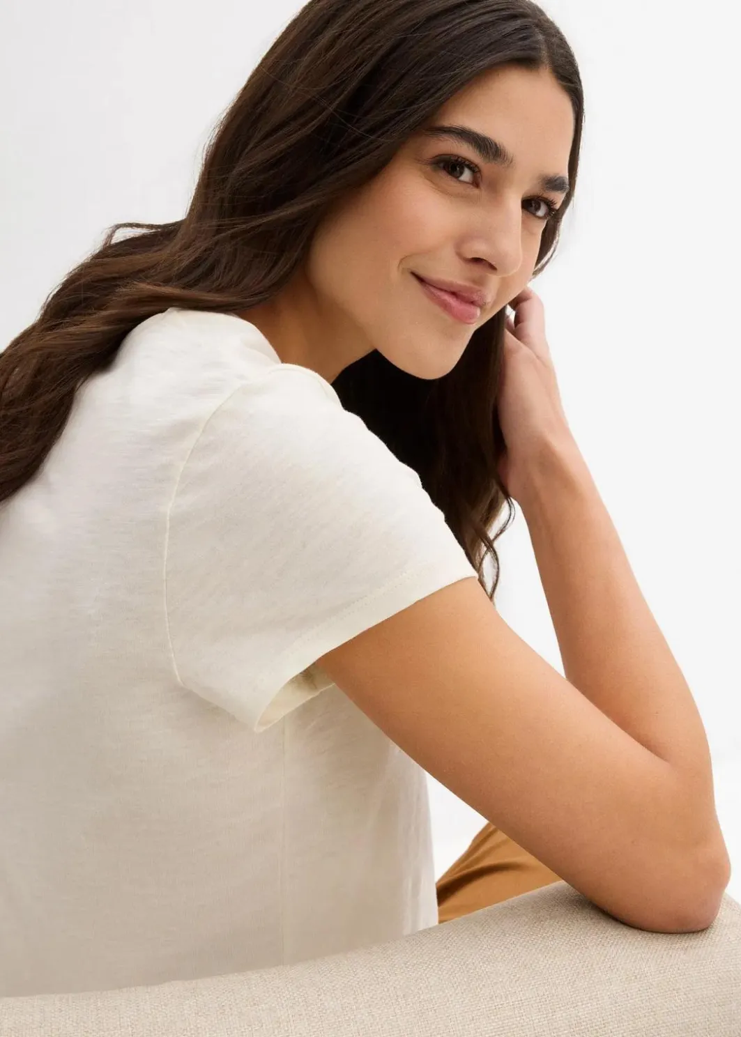Damen bonprix Nachhaltigere Materialien|Shirts & Tops|T-Shirt aus reiner Bio-Baumwolle (2er Pack)