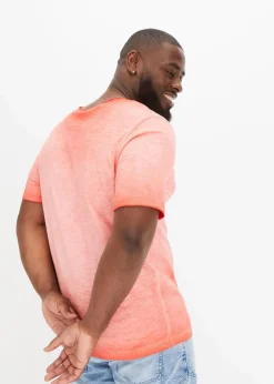 Herren bonprix Große Größen|Shirts & Polos|T-Shirt aus reiner Bio-Baumwolle in gewaschener Optik