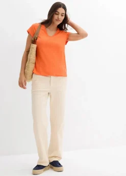 T-Shirt aus reiner Bio-Baumwolle (2er Pack) Damen Nachhaltigere Materialien|Shirts & Tops