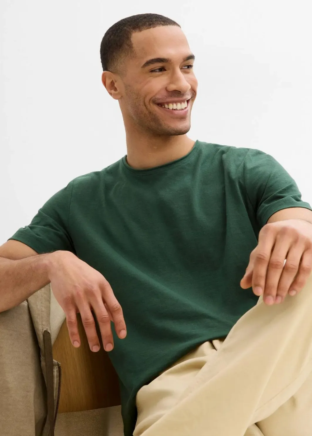 Herren bonprix Shirts & Polos|Große Größen|T-Shirt aus reiner Bio-Baumwolle