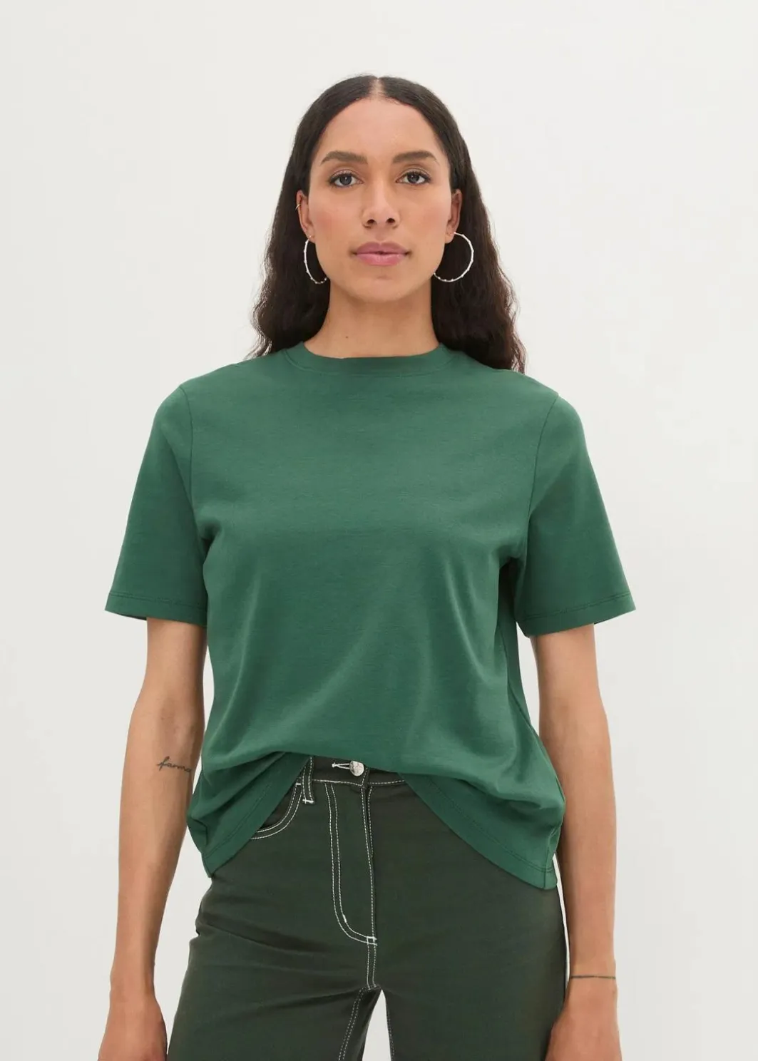 Sale T-Shirt aus reiner schwerer Bio-Baumwolle Damen Shirts & Tops|Basics