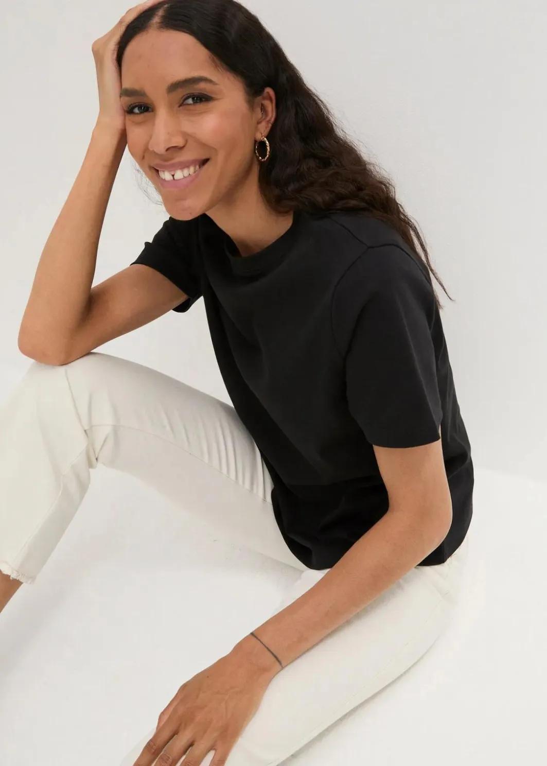 Clearance T-Shirt aus reiner schwerer Bio-Baumwolle Damen Shirts & Tops|Basics