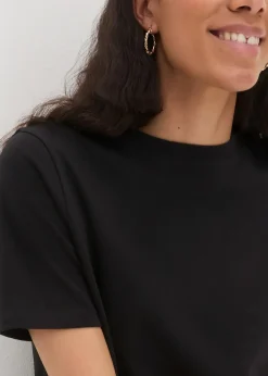 Clearance T-Shirt aus reiner schwerer Bio-Baumwolle Damen Shirts & Tops|Basics