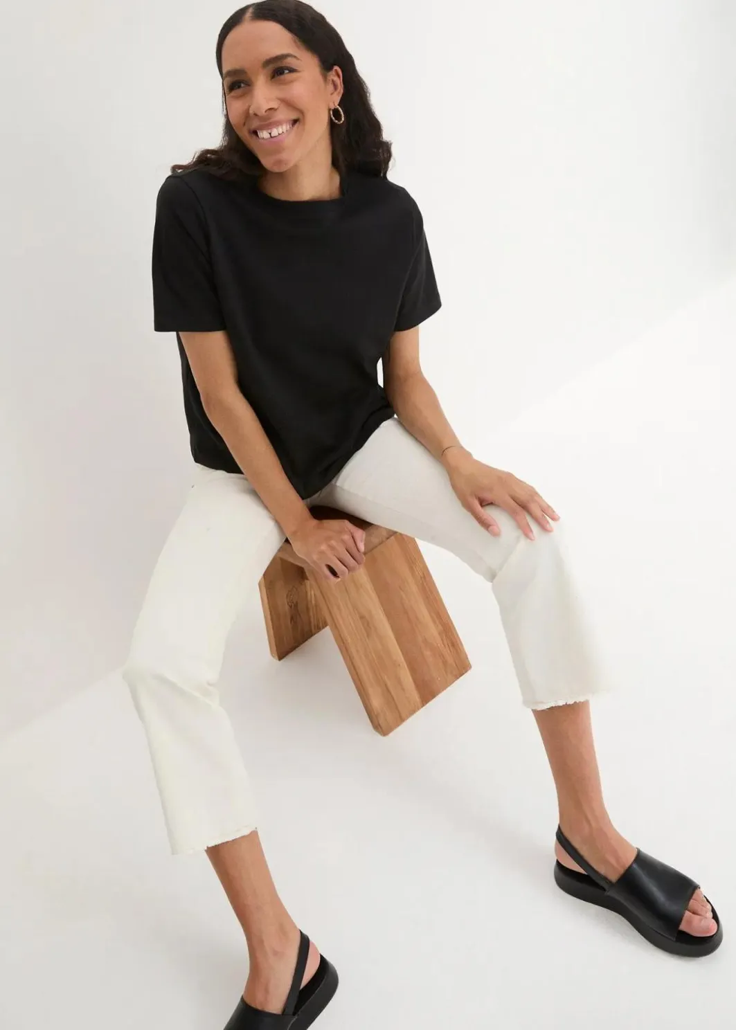 Clearance T-Shirt aus reiner schwerer Bio-Baumwolle Damen Shirts & Tops|Basics