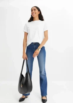 Damen bonprix Shirts & Tops|Basics|T-Shirt aus reiner schwerer Bio-Baumwolle
