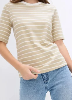 T-Shirt aus schwerer Bio-Baumwolle Damen Nachhaltigere Materialien|Shirts & Tops