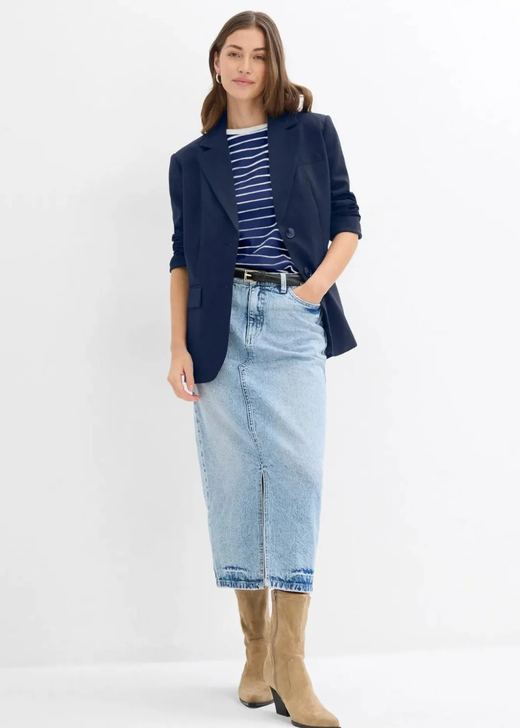 Damen bonprix Nachhaltigere Materialien|Shirts & Tops|T-Shirt aus schwerer Bio-Baumwolle