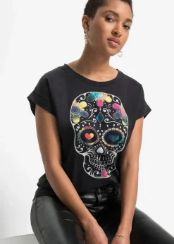 Discount T-Shirt aus softem Viskose-Mix Damen Shirts & Tops