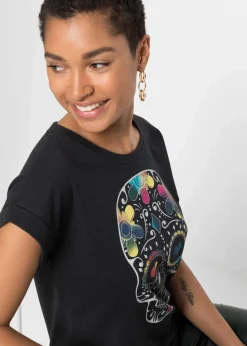 Discount T-Shirt aus softem Viskose-Mix Damen Shirts & Tops