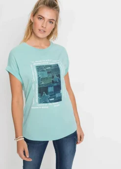 Damen bonprix Shirts & Tops|T-Shirt aus softem Viskose-Mix