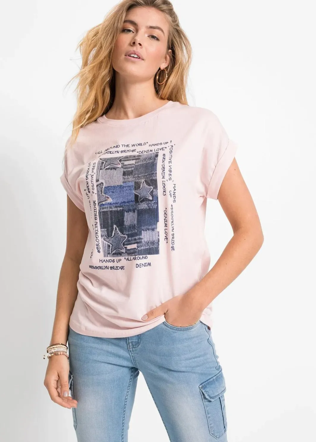Sale T-Shirt aus softem Viskose-Mix Damen Shirts & Tops