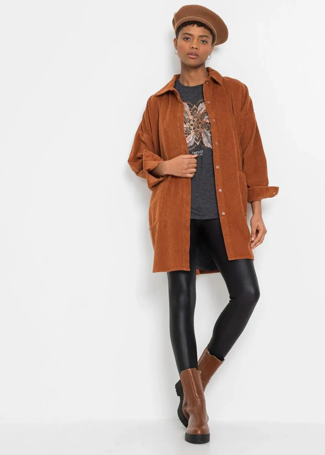 Damen bonprix Shirts & Tops|T-Shirt aus softem Viskose-Mix