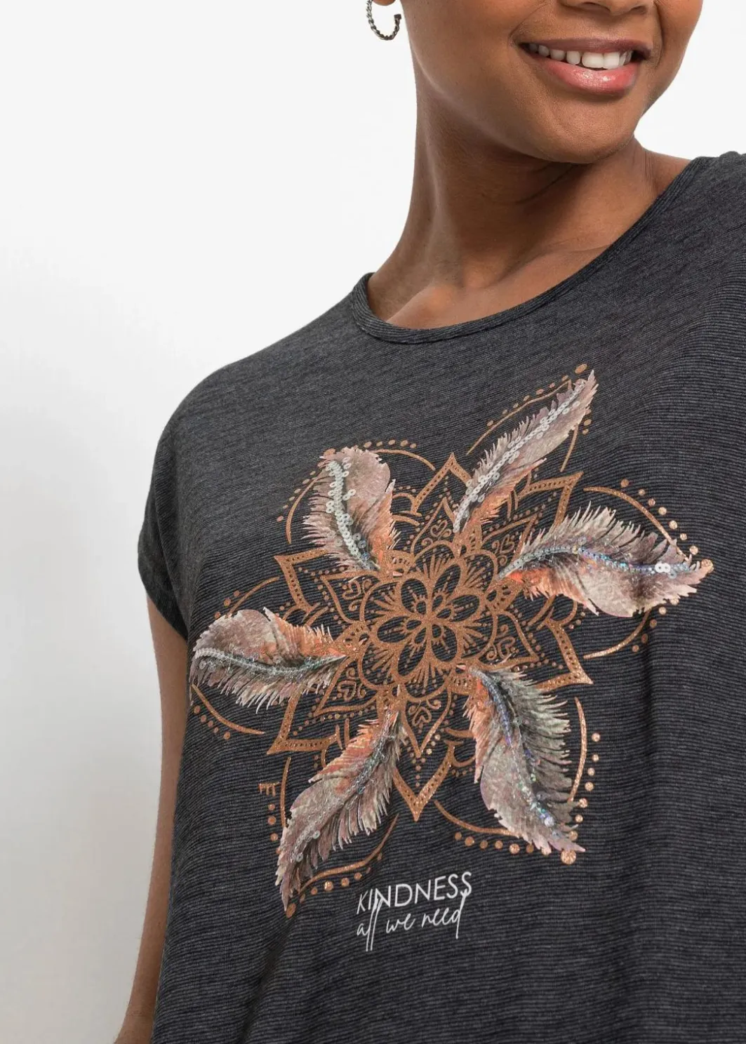 Damen bonprix Shirts & Tops|T-Shirt aus softem Viskose-Mix