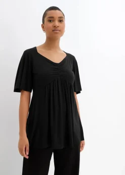 Damen bonprix Shirts & Tops|Nachhaltigere Materialien|T-Shirt in A-Linie, kurzarm