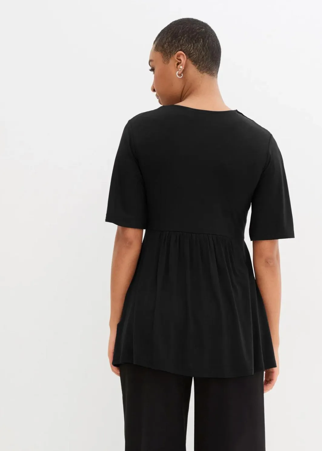 Damen bonprix Shirts & Tops|Nachhaltigere Materialien|T-Shirt in A-Linie, kurzarm