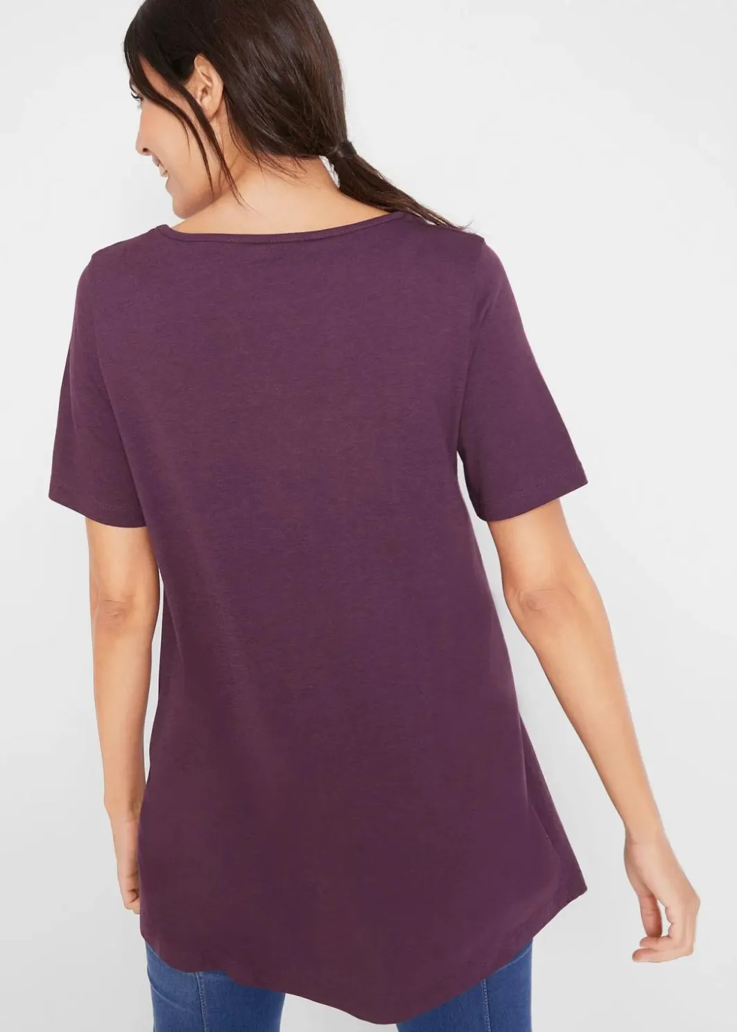 Damen bonprix Shirts & Tops|T-Shirt in A-Linien-Form, kurzarm