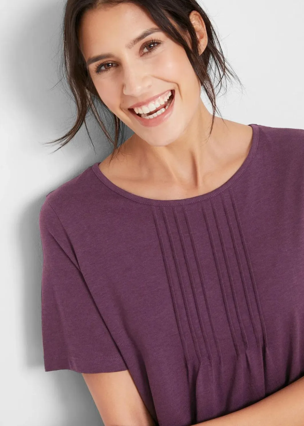 Damen bonprix Shirts & Tops|T-Shirt in A-Linien-Form, kurzarm