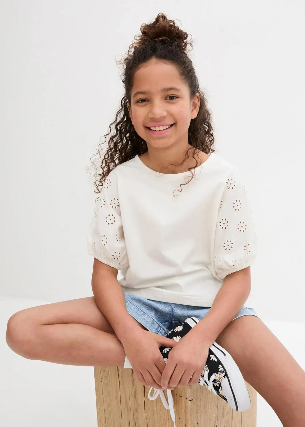 Discount T-Shirt mit Bio-Baumwolle Kinder Mädchen 9-16 Jahre·Shirts & Blusen|Mädchen 2-8 Jahre·Nachhaltigere Materialien