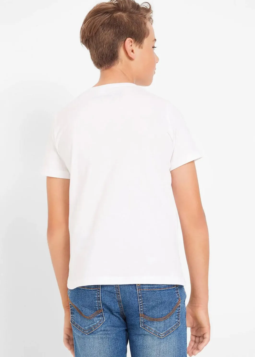 Kinder bonprix Jungen 9-16 Jahre·Mehrfachpacks|Jungen 9-16 Jahre·Bademode|T-Shirt mit Bio-Baumwolle (3er Pack)