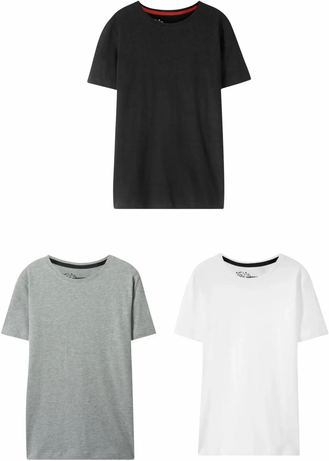 Kinder bonprix Jungen 9-16 Jahre·Mehrfachpacks|Jungen 9-16 Jahre·Bademode|T-Shirt mit Bio-Baumwolle (3er Pack)