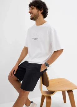 Discount T-Shirt mit 3D-Print aus reiner Bio-Baumwolle, Loose Fit Herren Große Größen|Shirts & Polos