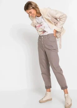 Online T-Shirt mit Federdruck Damen Shirts & Tops
