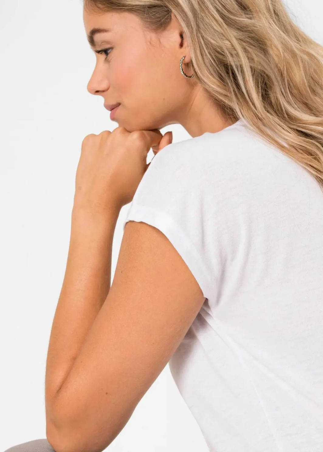 Online T-Shirt mit Federdruck Damen Shirts & Tops