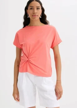 Sale T-Shirt mit Knotendetail Damen Shirts & Tops
