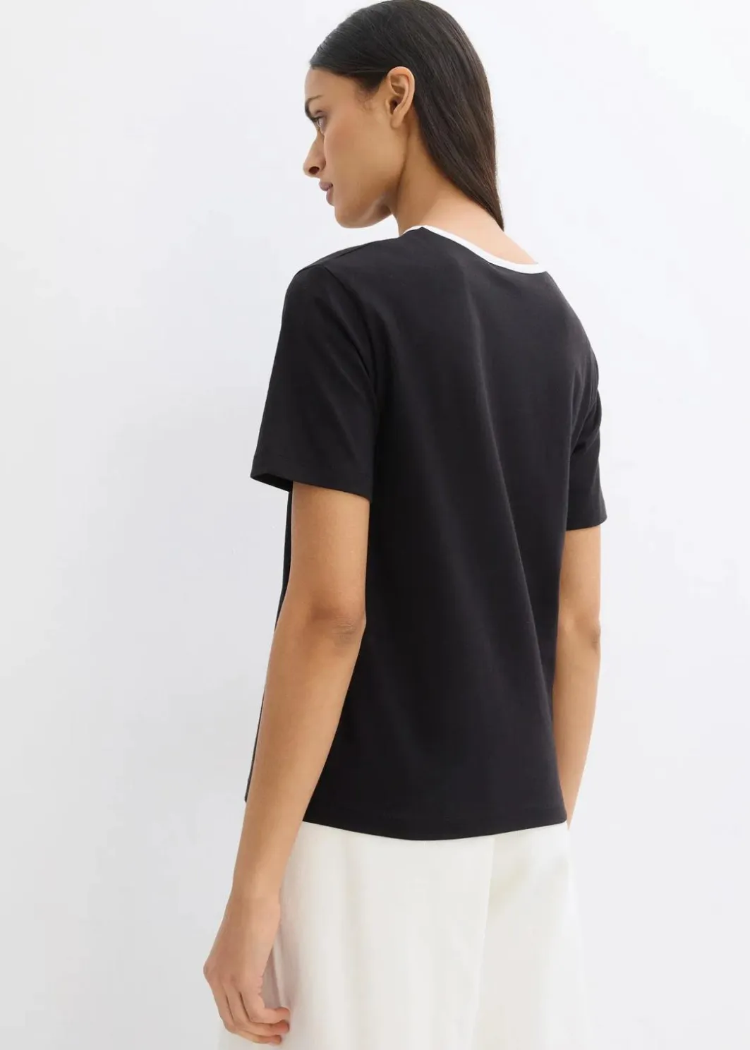 Damen bonprix Shirts & Tops|T-Shirt mit Kontrastdetail