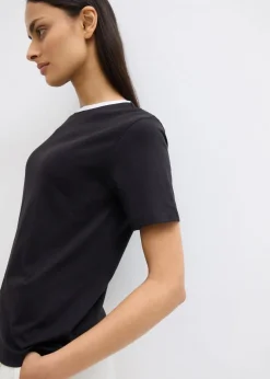 Damen bonprix Shirts & Tops|T-Shirt mit Kontrastdetail