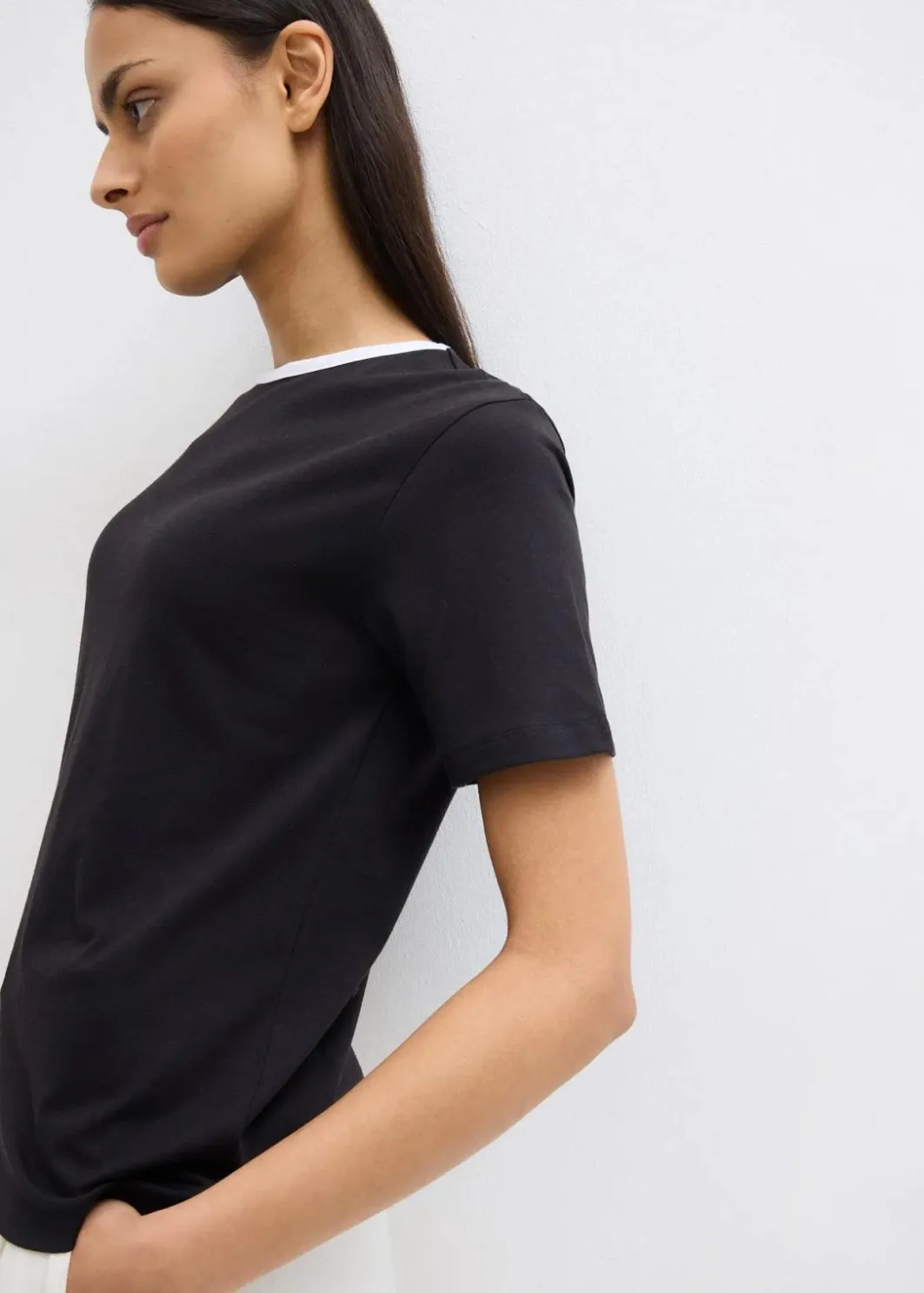 Damen bonprix Shirts & Tops|T-Shirt mit Kontrastdetail